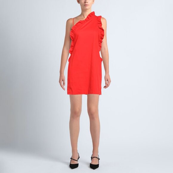 MARIUCCIA 100% Cotton red short dress - Picture 2 of 12